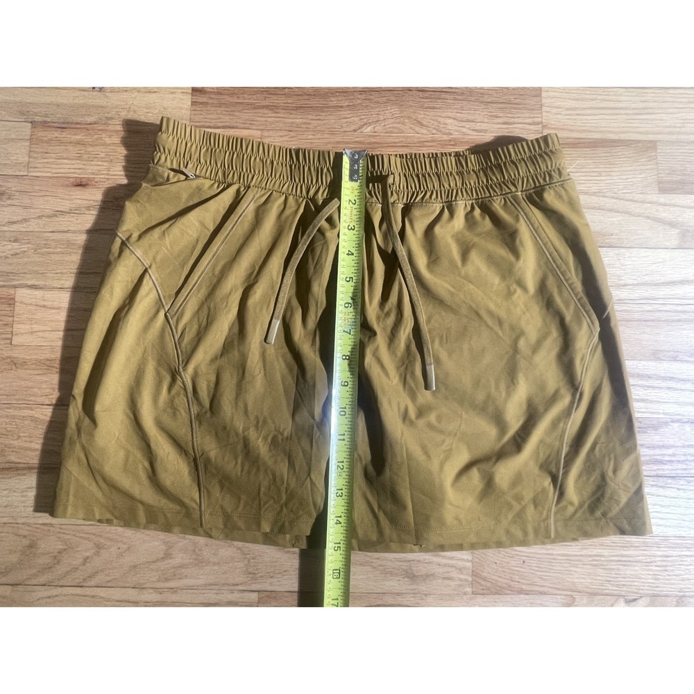 Title Nine Gold /Yellow Athletic Hiking Skort with Pockets & Drawstring - Size M